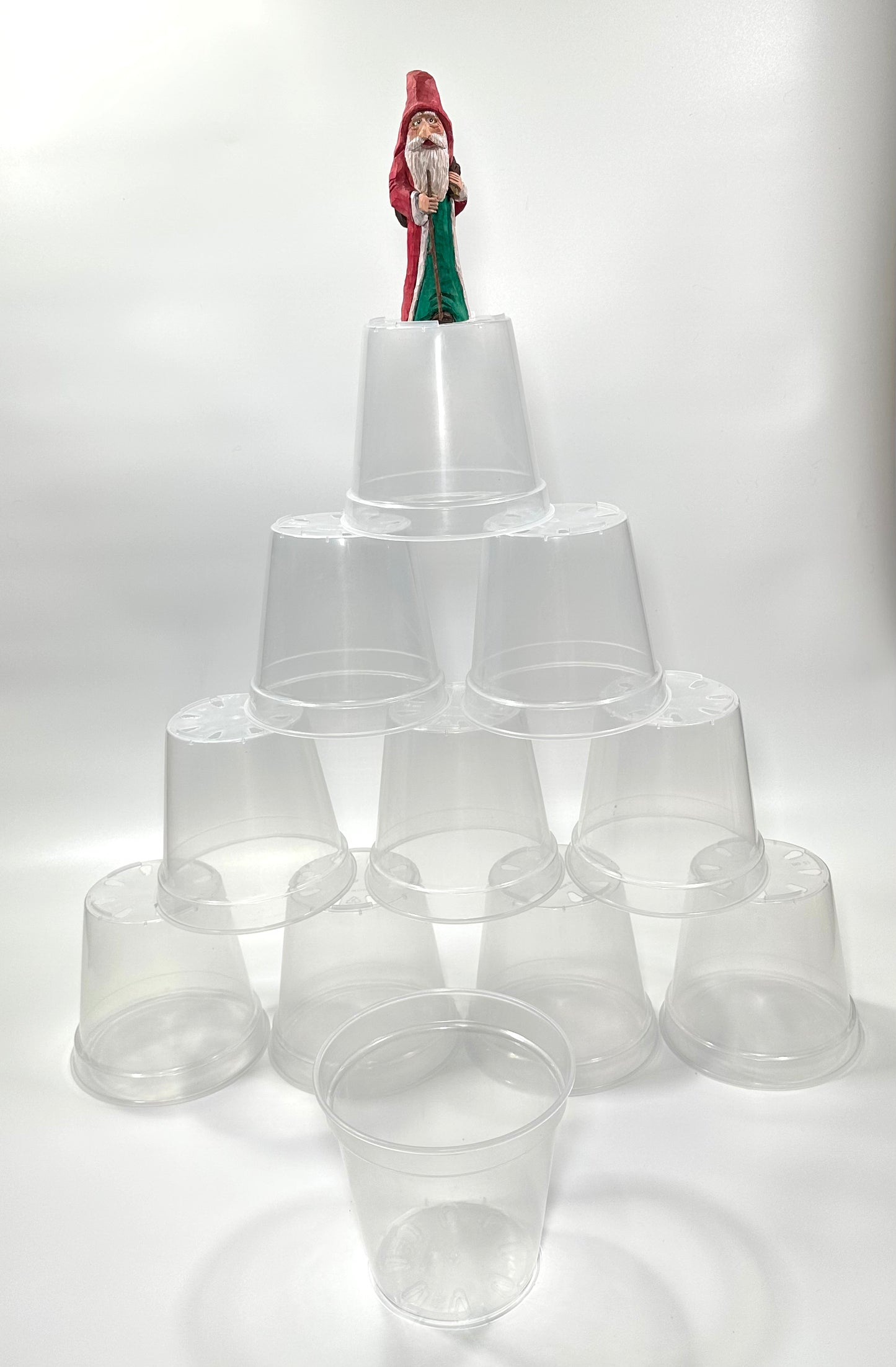 Clear Plastic Pot 4"x4"